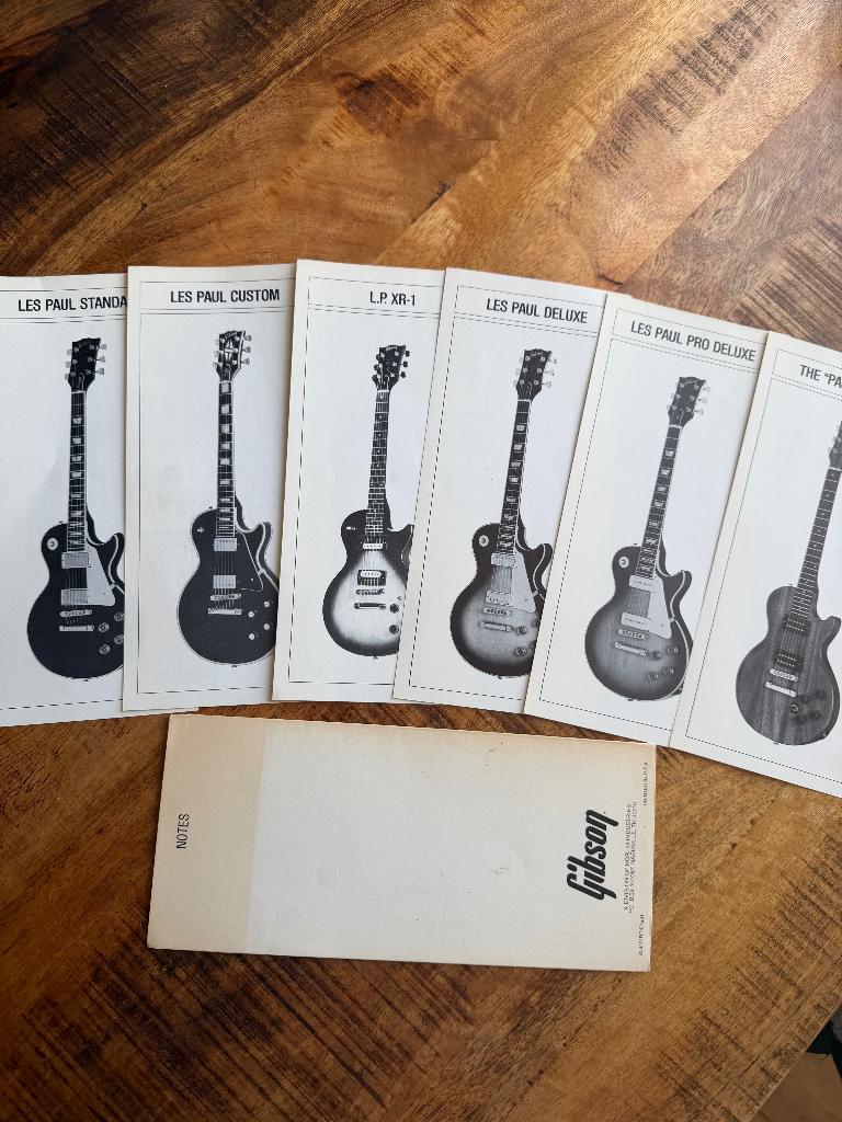 Gibson Les Paul brochures/pre-owners manuals jaren ’70/’80, Ophalen of Verzenden, Gebruikt, Solid body, Gibson