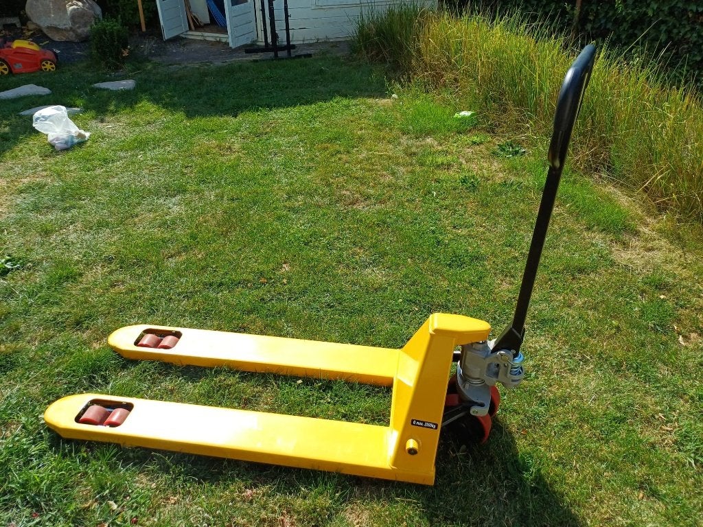 Pallet truck palletwagen bought new used once like NEW, Witgoed en Apparatuur, Ophalen, Zo goed als nieuw