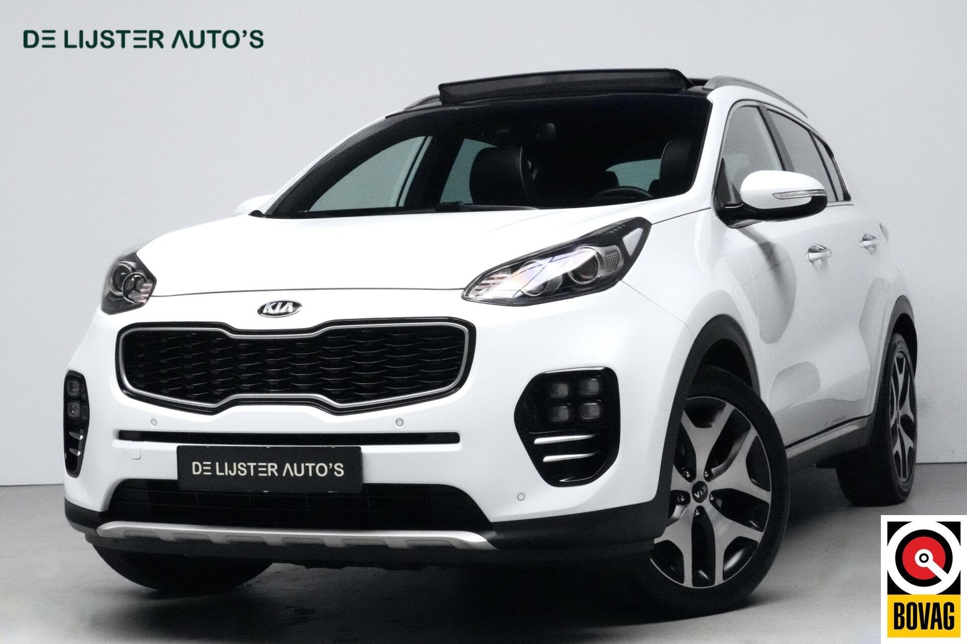 Kia Sportage 1.6 T-GDI 4WD GT-Line PlusLine Automaat | Pano-, Auto's, Gebruikt, 4 cilinders, Met garantie (alle), Wit
