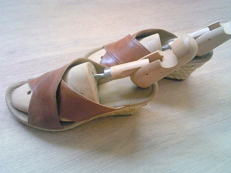 GABOR hoge espadrille slippers touw en leer 4,5G 37,5, Bruin, Verzenden, Gabor, Espadrilles of Moccasins
