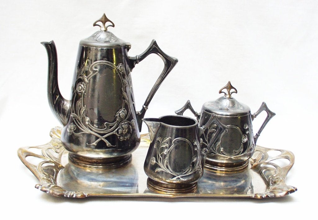 Art Nouveau koffieservies - WMF., Antiek en Kunst, Ophalen of Verzenden