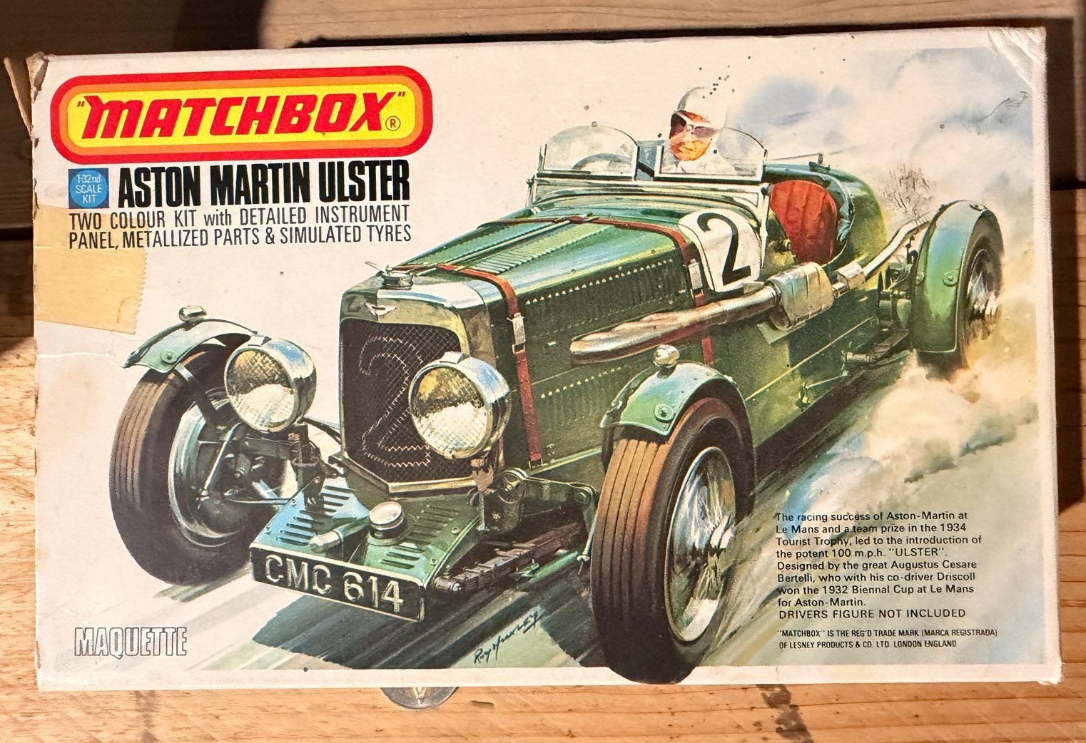 Matchbox Aston Martin Ulster PK-301 Modelbouwkit 1:32, Ophalen of Verzenden, Nieuw, 1:32 tot 1:50, Auto