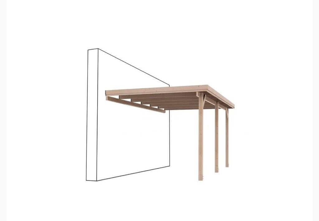 Houten Carport/Overkapping - 500x300x270cm - Grenenhout, Tuin en Terras, Overkappingen, Ophalen, Nieuw, Carport