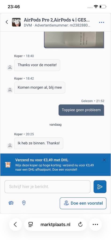 AirPods Pro 2 | Gesealed, NIEUW ~  Topkwaliteit!!!, Bluetooth, Nieuw, Ophalen of Verzenden, In oorschelp (earbud)