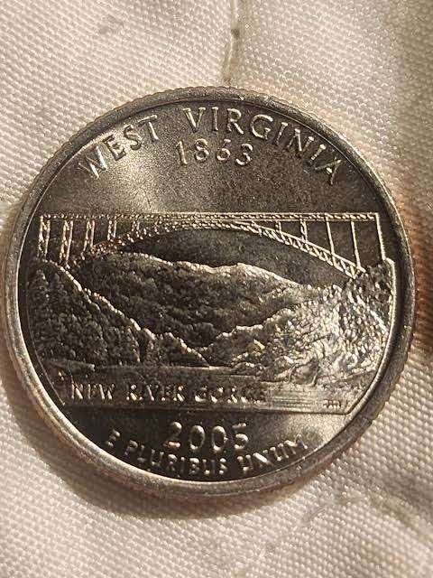 Amerika - Quarter Dollar 2005 - West Virginia - Circulated, Verzenden, Noord-Amerika, Losse munt