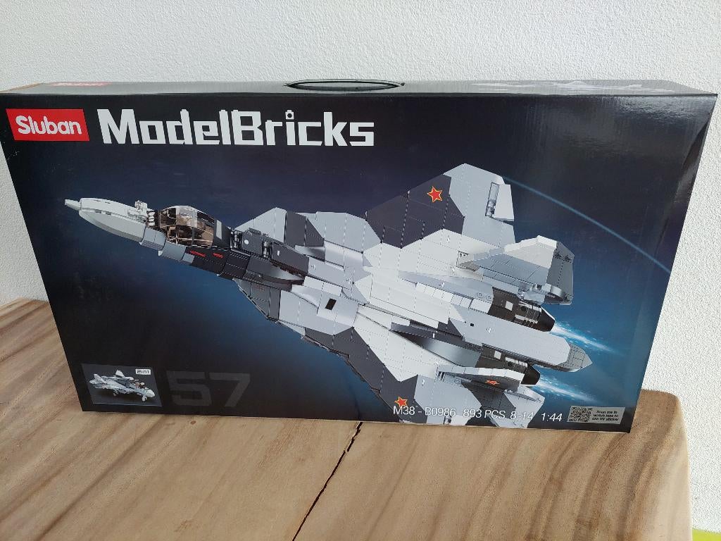 Sluban Model Bricks: grijze straaljager nieuw, Sluban, Nieuw, Ophalen of Verzenden, Sluban