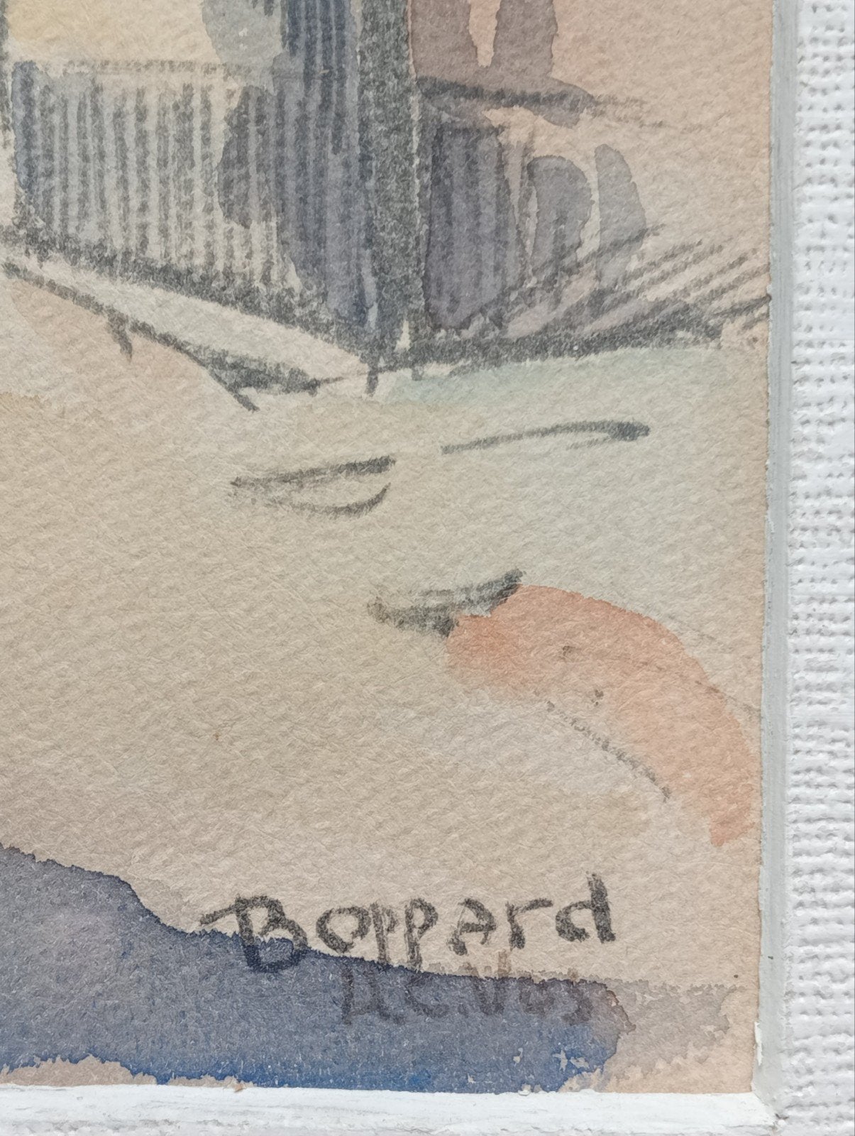 Aquarel 'Boppard H.C.Vos, Antiek en Kunst, Kunst | Litho's en Zeefdrukken, Ophalen of Verzenden