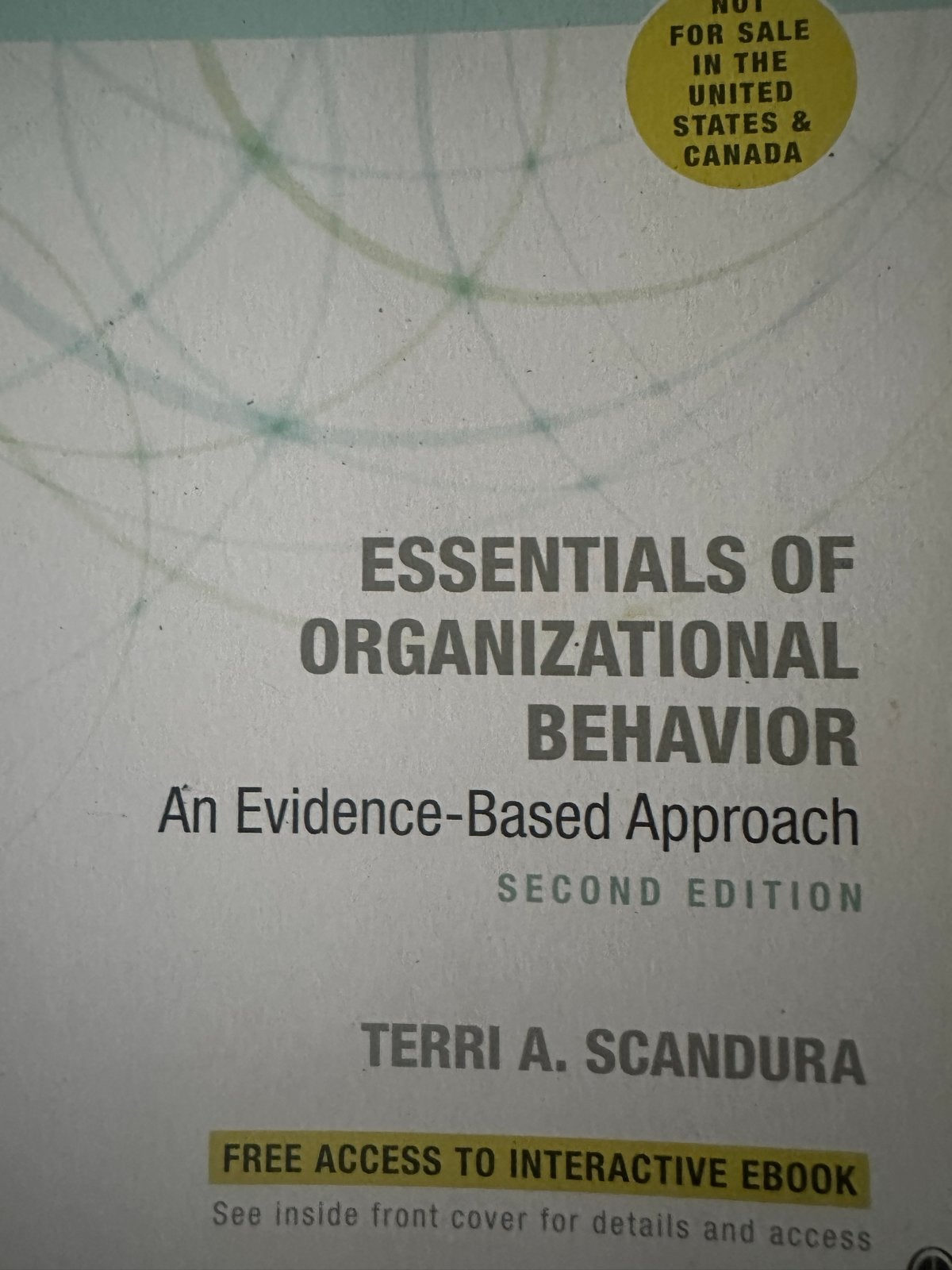 Essentials of Organizational Behavior - Terri A. Scandura, Ophalen, Gamma, Zo goed als nieuw, WO