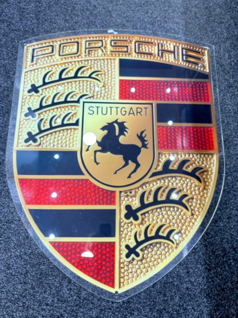 Groot Porsche Logo Muurdecoratie - 100x80 cm, Ophalen