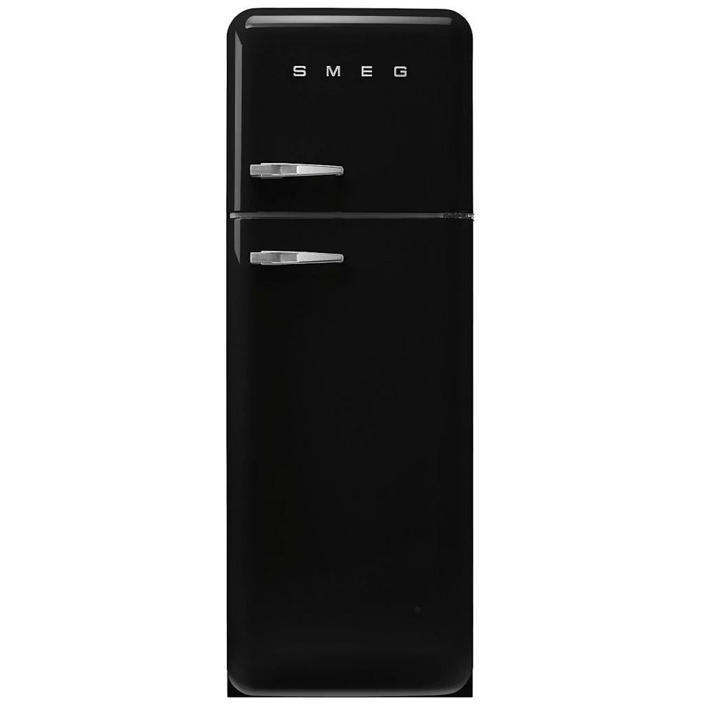Smeg FAB30RBL3 Retro Koelkast met Vriesvak - Zwart, Gebruikt, 200 liter of meer, Energieklasse A of zuiniger, 45 tot 60 cm