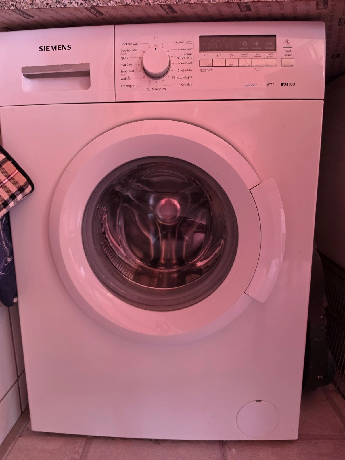 Siemens iQ100 Wasmachine - Voorlader A+++, Ophalen, Zo goed als nieuw, 85 tot 90 cm, Handwasprogramma