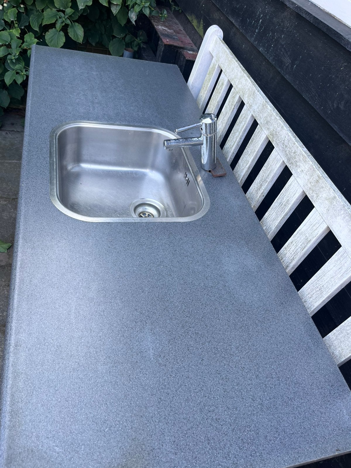 Formica aanrechtblad met spoelbak en kraan, Huis en Inrichting, Keuken | Keukenelementen, Ophalen, Gebruikt
