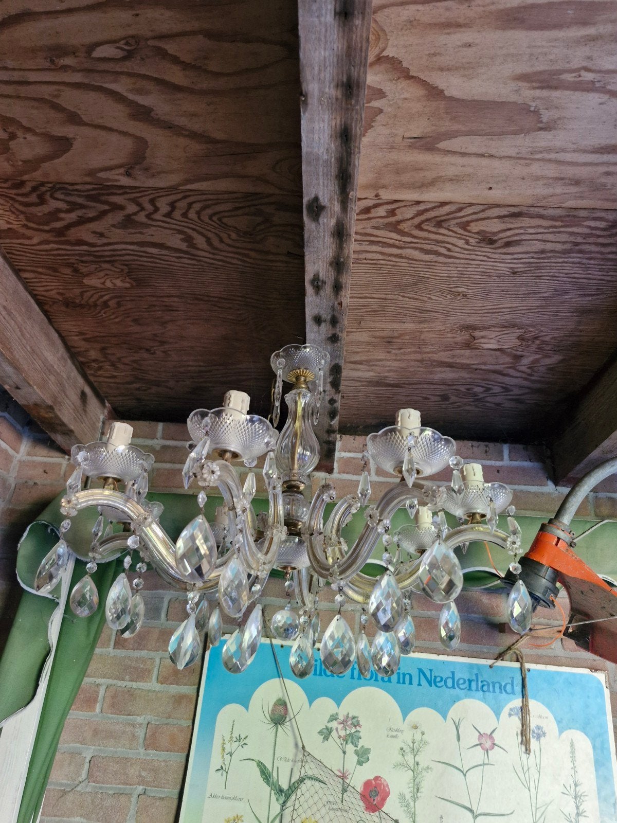 kroonluchter, Ophalen, Glas