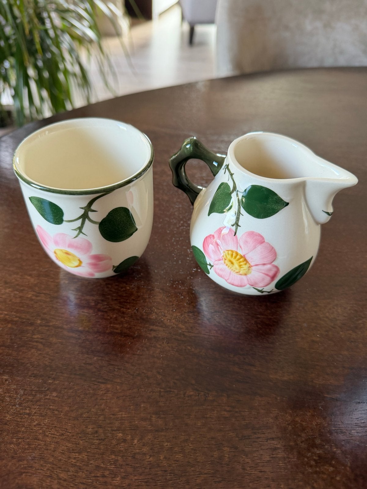 Villeroy & Boch Wild Rose Melkkan en Suikerpotje/ beker, Ophalen of Verzenden