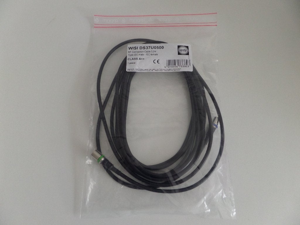 Coaxkabel-5 meter WISI - DS37U0500 type IEC-male Nieuw, Ophalen of Verzenden, Nieuw, 2 tot 5 meter, Coaxiale kabel