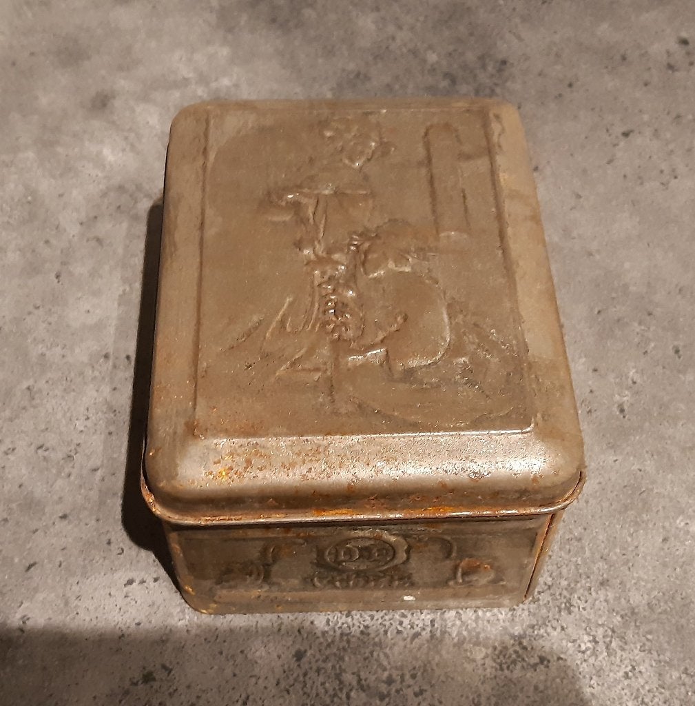 Douwe Egberts theeblik 1939, Verzamelen, Blikken, Ophalen of Verzenden, Gebruikt, Thee, Douwe Egberts