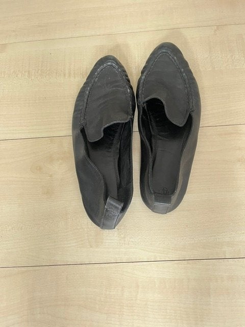 Leren dames mocassins, maat 40, merk:  Massimo Dutti, Massimo Dutti, Zwart, Ophalen of Verzenden, Zo goed als nieuw