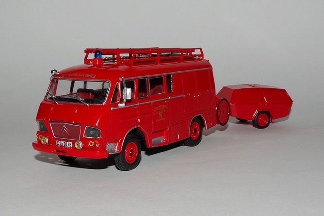 Citroen Type N SP FI Gruau met aanhanger 1972 Hachette 1:43, Ophalen of Verzenden, Nieuw, Auto, Overige merken