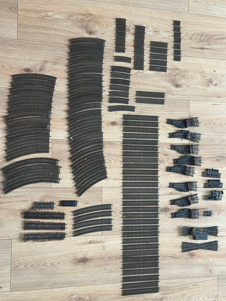 Complete set modelspoorrails Fleischmann 6000-serie, Gebruikt, Gelijkstroom, Fleischmann, Rails