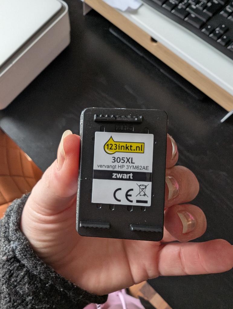 Cartridge zwart 123inkt - vervangt HP305, Ophalen, Nieuw, Cartridge, 123 Inkt