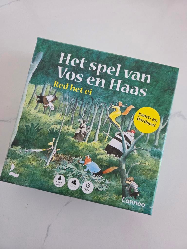 Het spel van Vos en Haas - Red het ei (vanaf 4 jaar), Hobby en Vrije tijd, Drie of vier spelers, Ophalen of Verzenden, Zo goed als nieuw