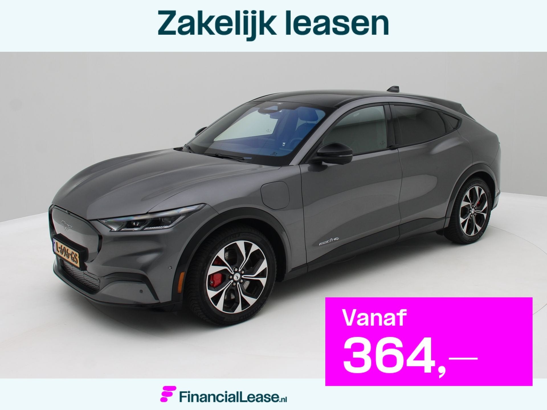 Ford Mustang Mach-E AWD 75 kWh / SOH 93,5 % / Panorama / Led, Gebruikt, 750 kg, 371 pk, 40 min