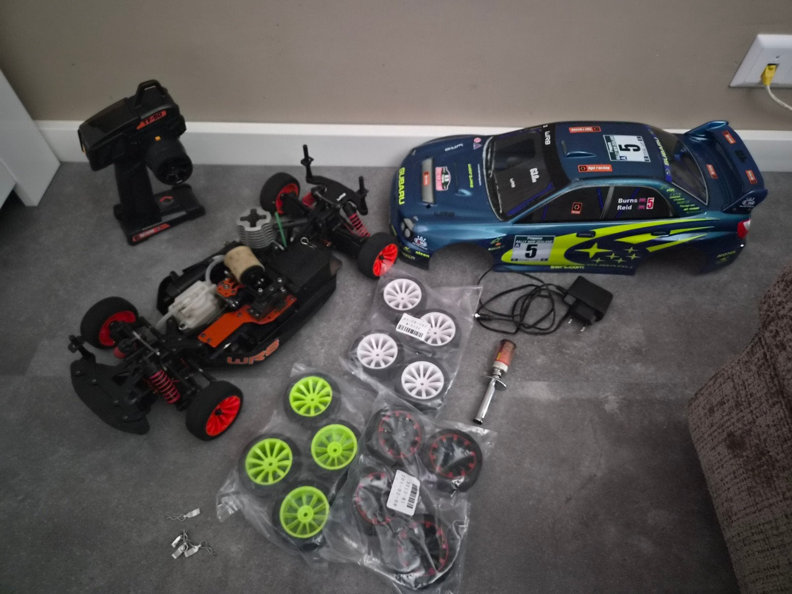 Goedlopende 1:10 Subaru WR8 Nitro RC auto, rijklaar, Ophalen, Gebruikt, Schaal 1:10, Auto onroad