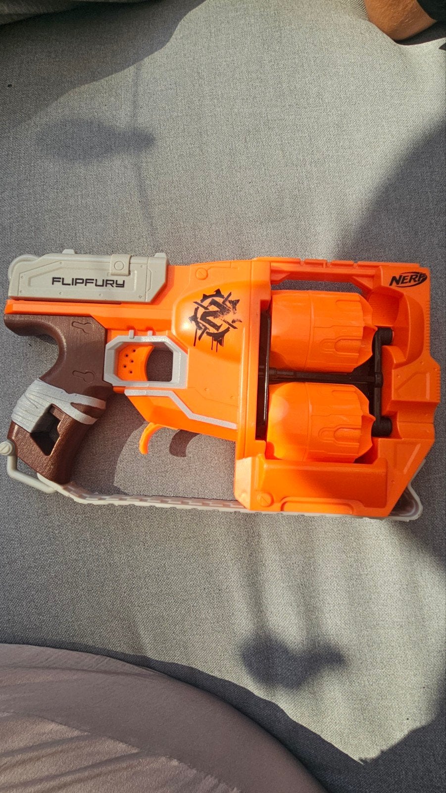NERF Zombie Strike FlipFury blaster, Ophalen of Verzenden, Gebruikt