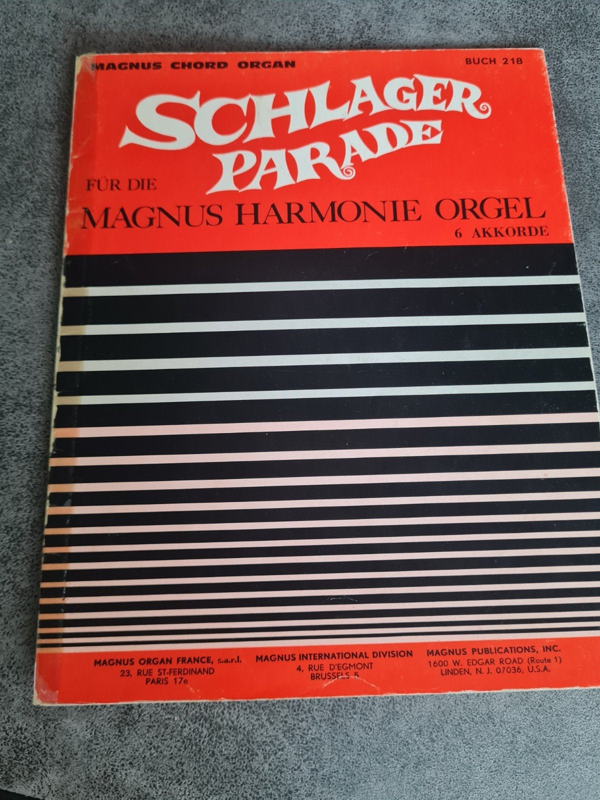 Magnus Harmonie Orgel Schlager Parade Boek - 6 Akkoorden, Muziek en Instrumenten, Ophalen of Verzenden
