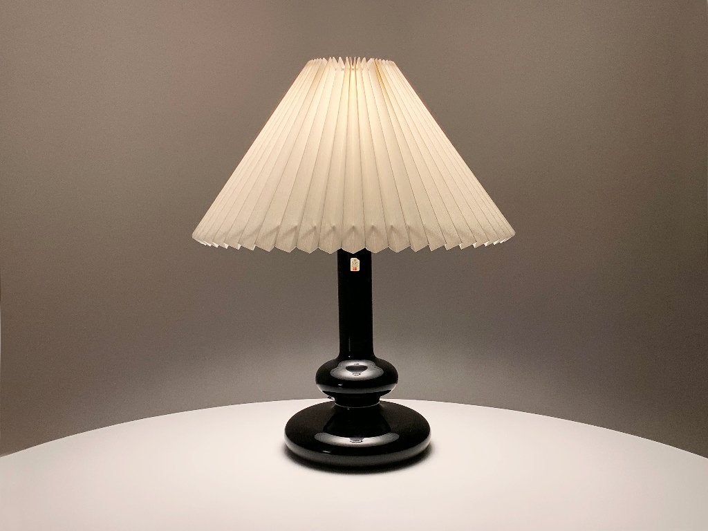 Vintage Deens design tafellamp Holmegaard Plaza, Zwart, Nvt, 58 cm, Nvt