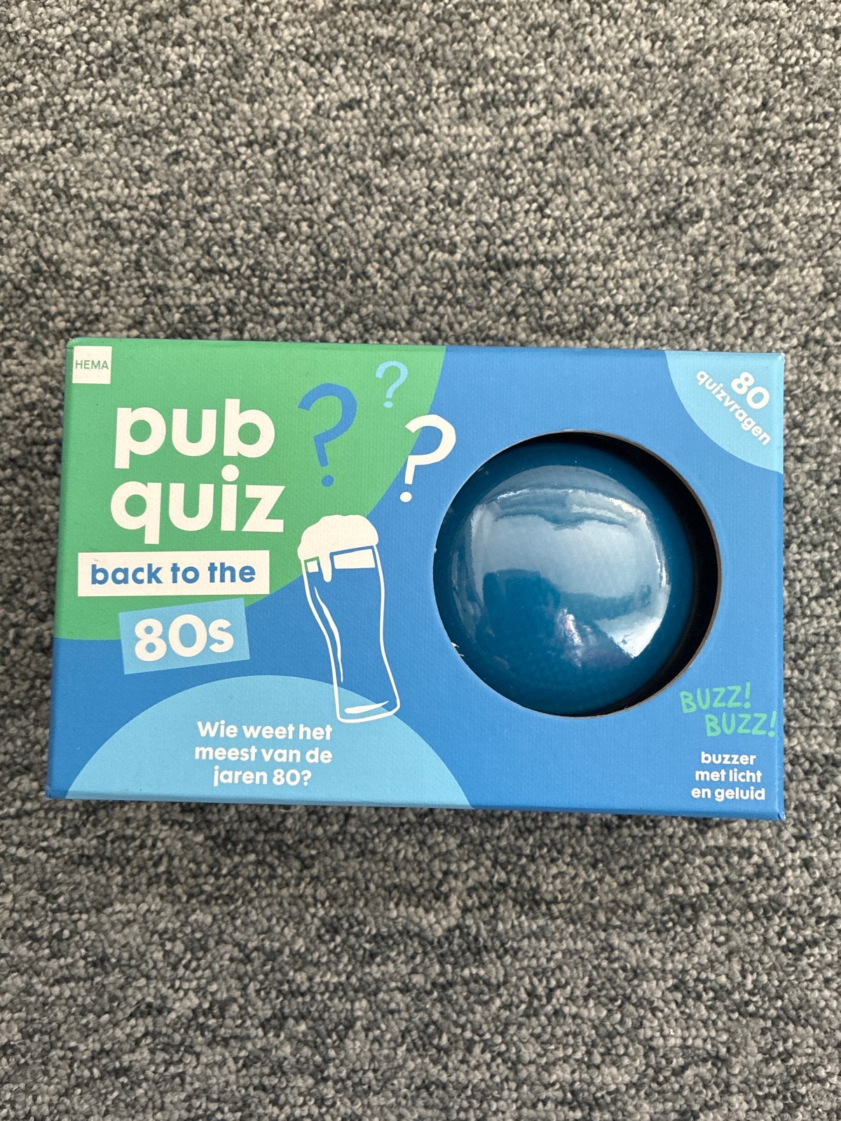 Hema Pub Quiz Back to the 80s met Buzzer - Nieuw, Drie of vier spelers, Ophalen of Verzenden, Nieuw