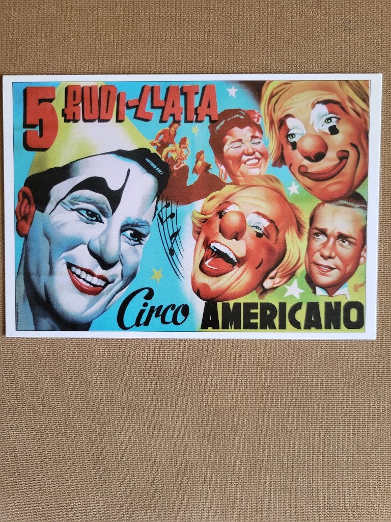 Circus / 22 verschillende themakaarten van circusclowns, Ophalen of Verzenden, 1980 tot heden, Ongelopen, Overige thema's