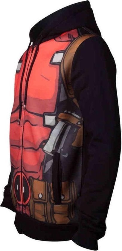 Deadpool Sublimated Hoodie Vest Zwart/Rood - Maat S - Nieuw, Ophalen of Verzenden, Nieuw