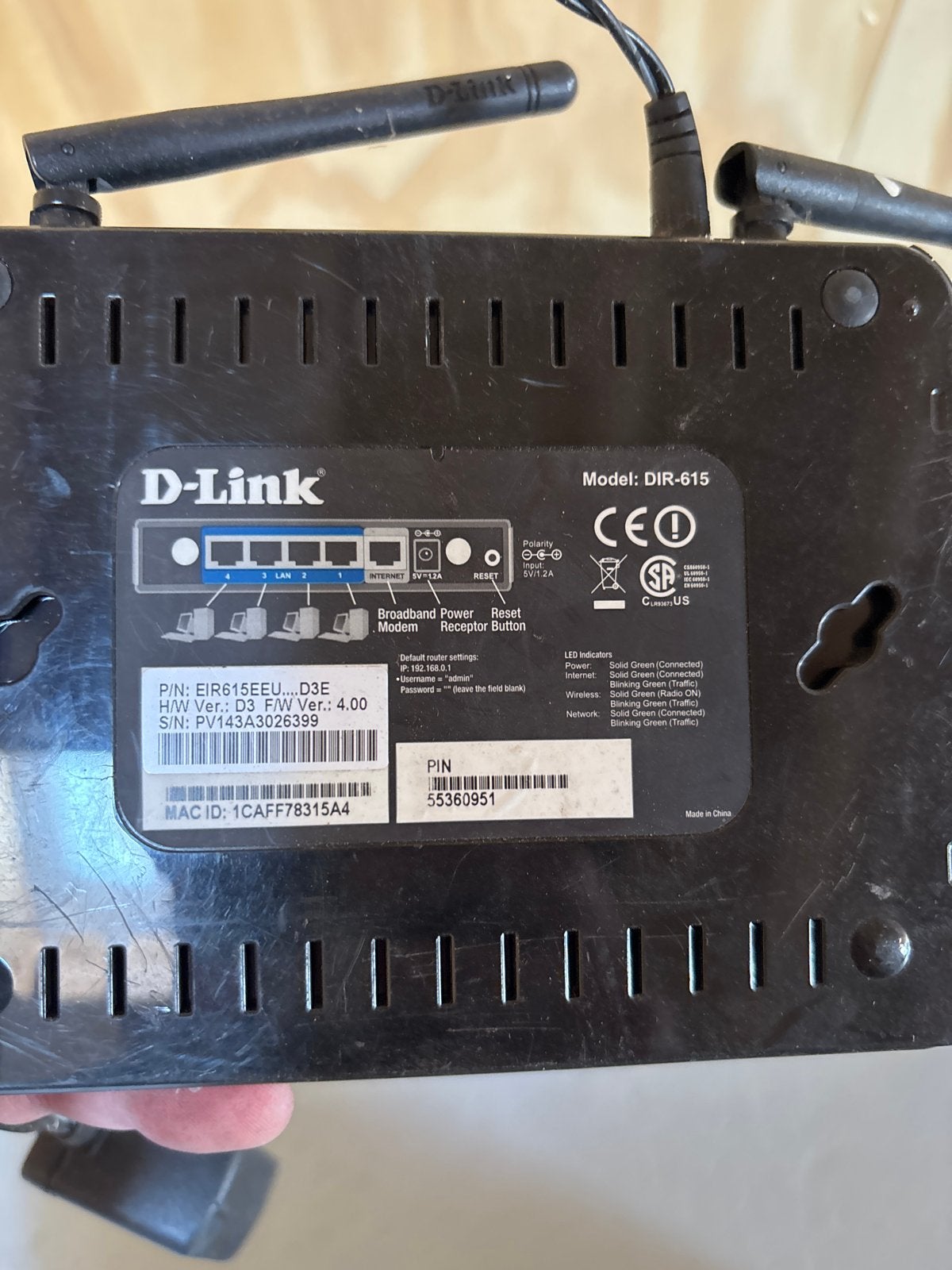 D-Link DIR-615 Router - Draadloze N300 Router, Ophalen, Gebruikt, Router