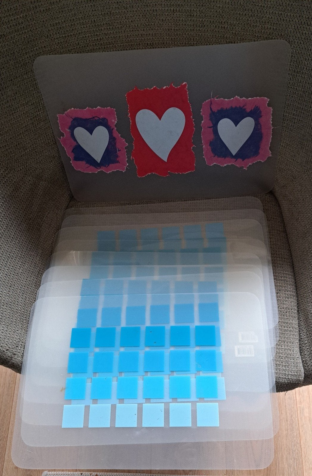 Placemats 8 stuks en 1 met hartjes gratis, Huis en Inrichting, Ophalen, Gebruikt, Overige materialen