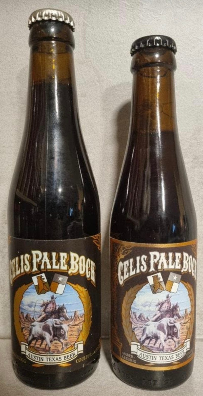 Celis Pale Bock set – Austin, Texas – 25cl '95 & 33cl '05, Verzamelen, Biermerken, Ophalen, Zo goed als nieuw, Flesje(s), Overige merken