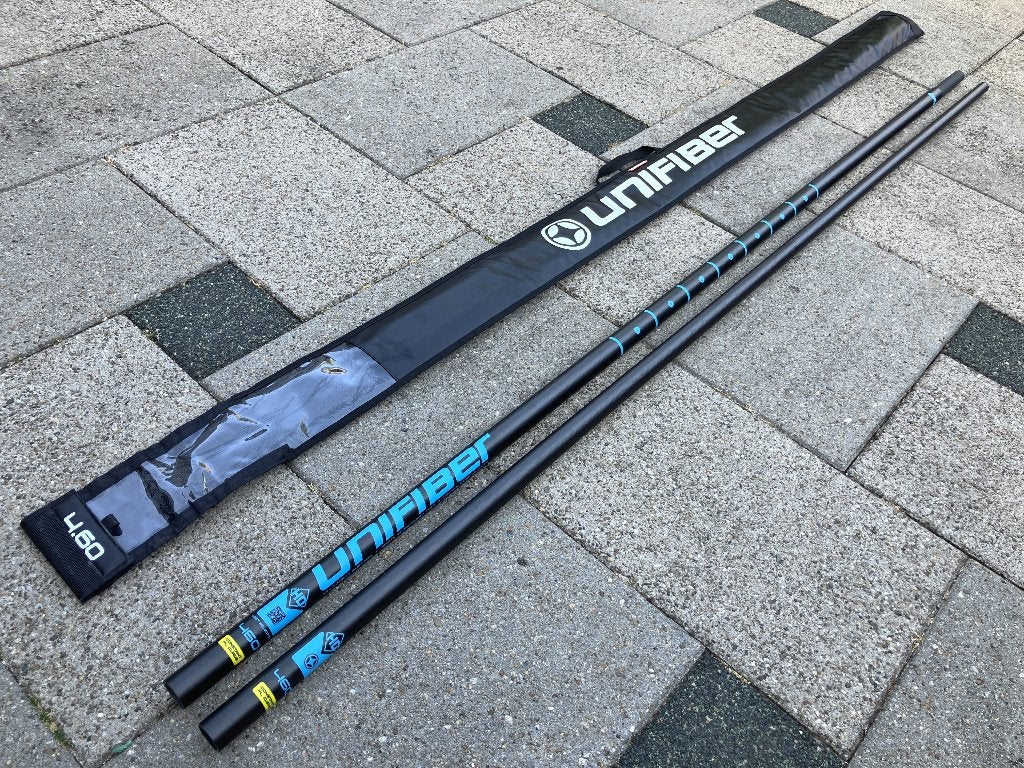 Unifiber 460 RDM mast + STX giek 162 - 222 RDM, Watersport en Boten, Ophalen, Met draagtas, 6.5 m² tot 8 m², Mast