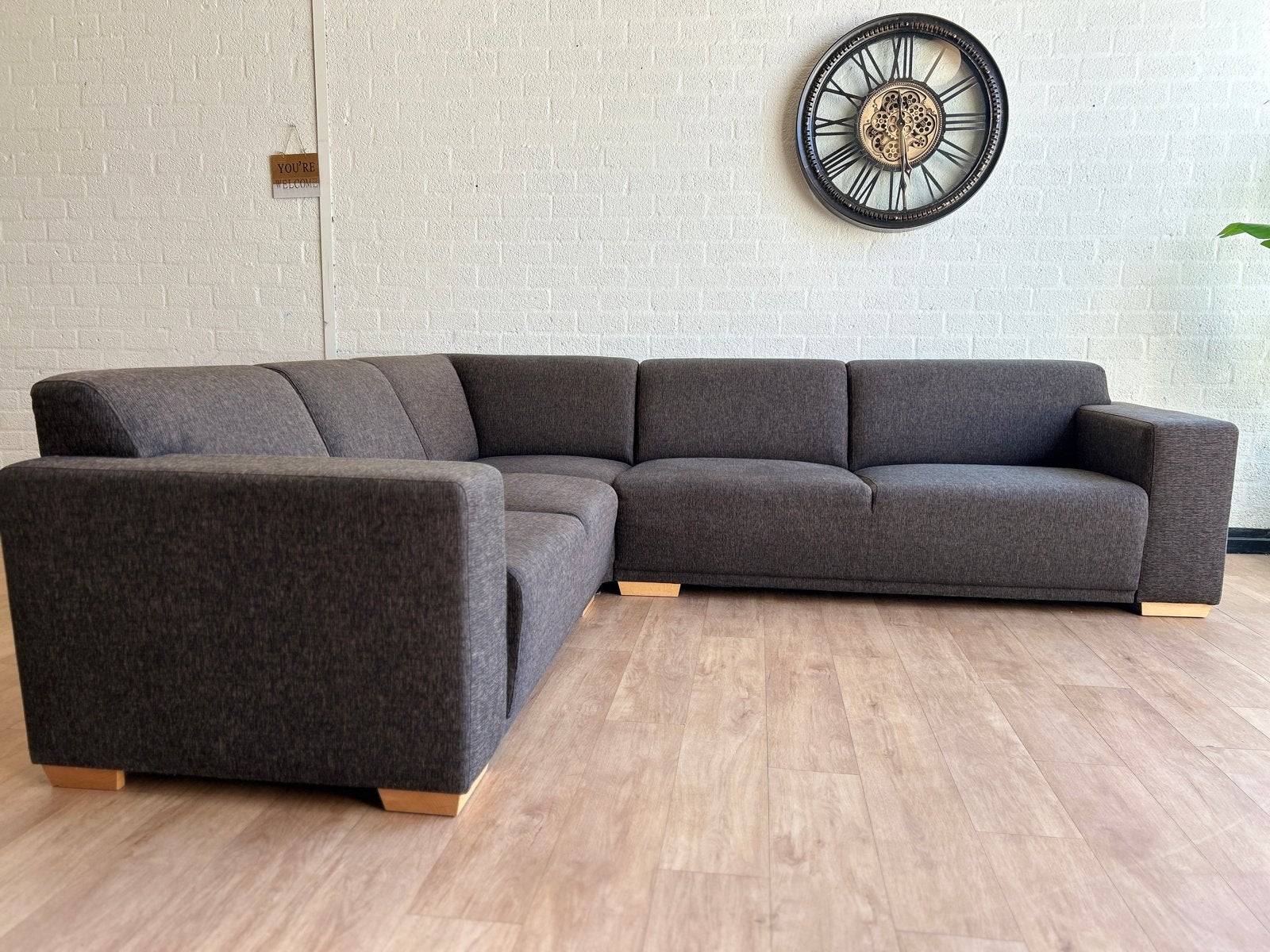 SPOTPRIJS €299 | Links én rechts te plaatsen | Gereinigd, 250 tot 300 cm, Hoekbank, Ophalen of Verzenden, Zo goed als nieuw