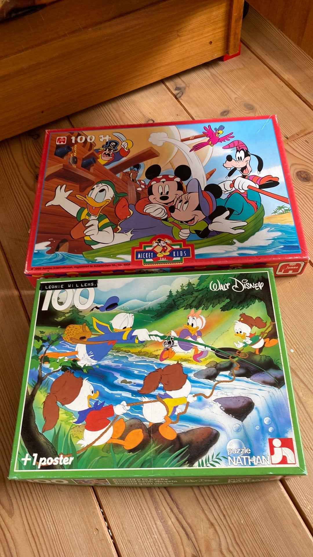 Donald Duck kinderpuzzles, Ophalen of Verzenden, Meer dan 50 stukjes, Zo goed als nieuw, 6 jaar of ouder