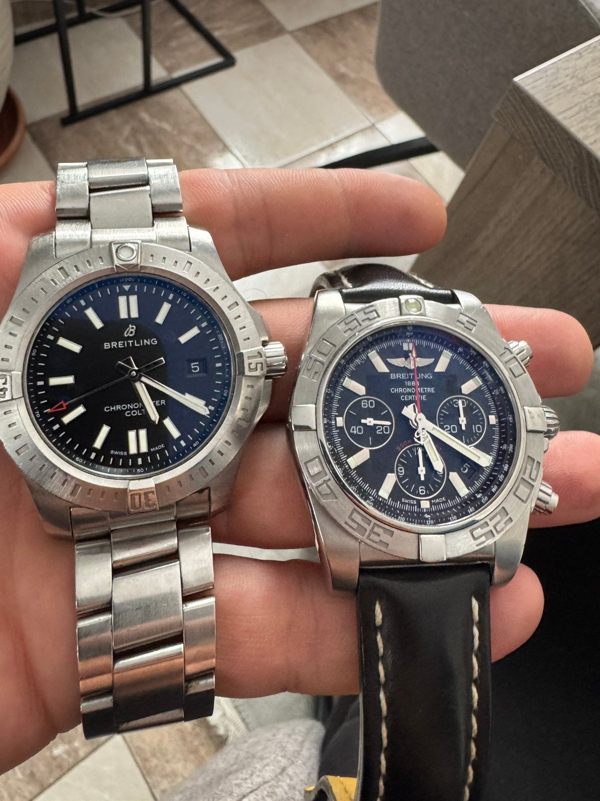 2 BREITLINGS 4800 euro ANTWERPEN Belgie, Ophalen, Overige materialen, Gebruikt, Breitling