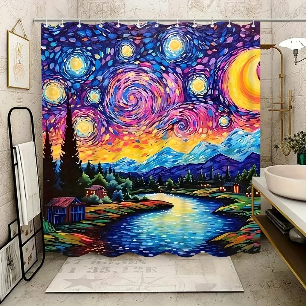 Douchegordijn Vincent van Gogh schilderij (180x200cm), Ophalen of Verzenden, Nieuw, Overige typen