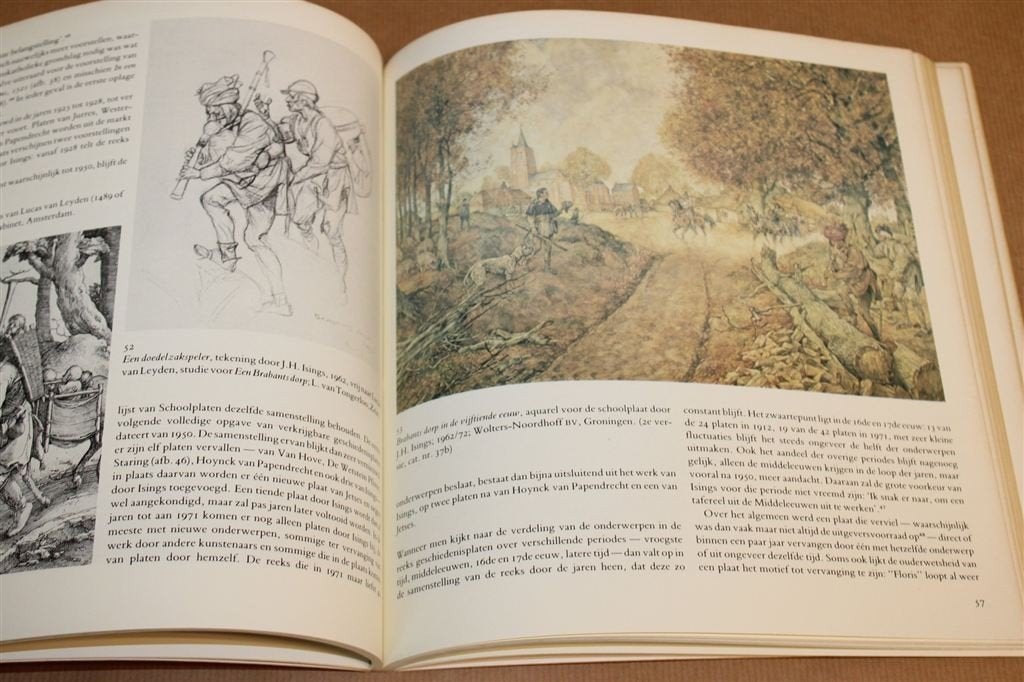 De Geschiedenis Gekleurd — Schoolplaten J.H. Isings, Antiek en Kunst, Ophalen of Verzenden, Geschiedenis