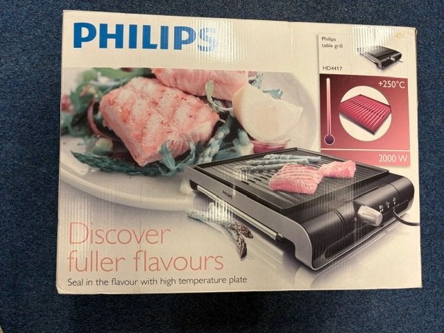 Nieuwe Philips Tafelgrill HD4417 - Perfect voor grillen, Ophalen of Verzenden, Nieuw, Tafelgrill