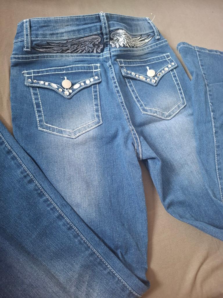Mooie Y2K spijkerbroek met vleugels, nog nooit gedragen, Kleding | Dames, Blauw, Nieuw, Ophalen of Verzenden, Onbekend