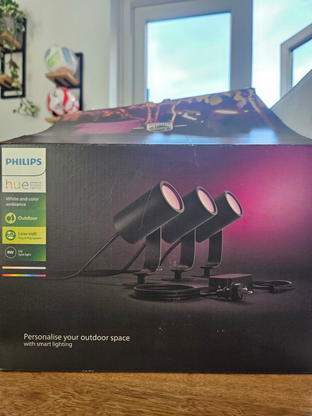 Philips Hue Tuinspot Lily Basis Zwart 3x, Minder dan 50 watt, Ophalen of Verzenden, Netvoeding, Nieuw