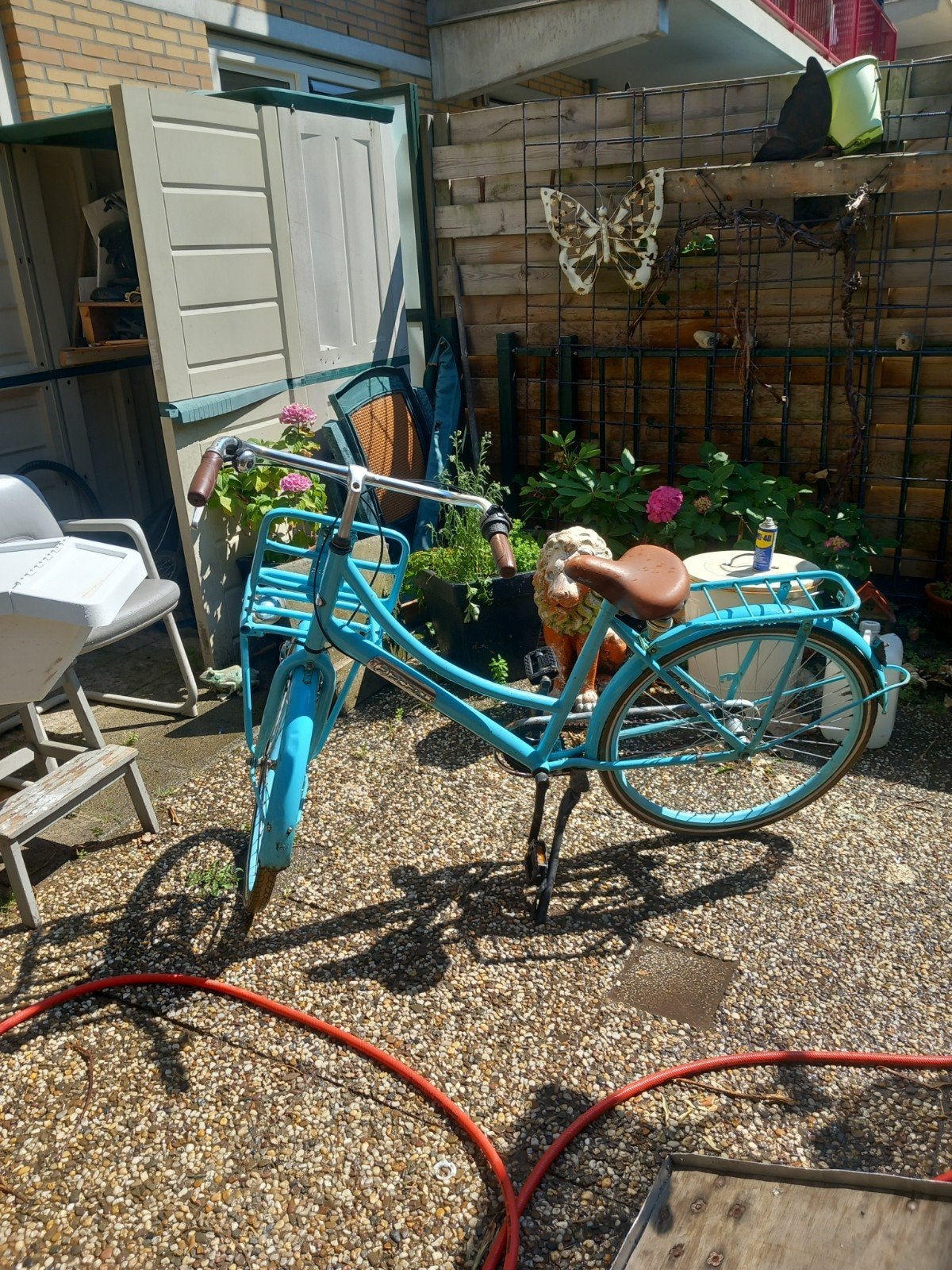 Gebruikte  meisjes fiets met voordrager - Turquoise, Overige merken, Gebruikt, Velgrem, Versnellingen