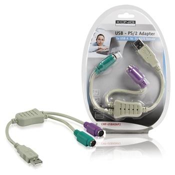 22 stuks KONIG CMP-USBADAP2 USB - PS/2 Adapter NIEUW, Computers en Software, Pc- en Netwerkkabels, Nieuw, Ophalen of Verzenden