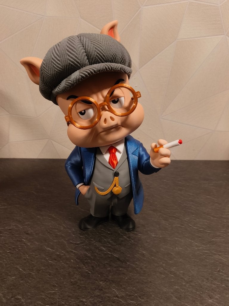 Porky Pig Peaky Blinders XXL Beeldje (38cm), Ophalen of Verzenden, Zo goed als nieuw, Dier