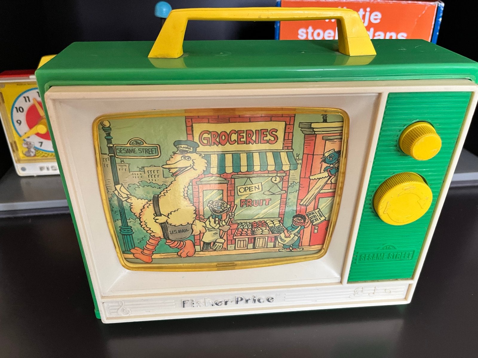 Vintage Fisher-Price Sesamstraat TV Speelgoed, Ophalen of Verzenden, Gebruikt, Overige typen, Met geluid