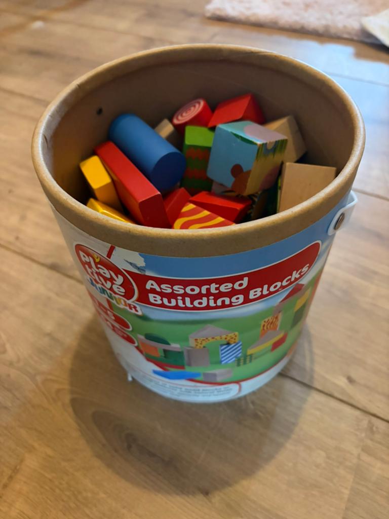 Blokkendoos, Kinderen en Baby's, Speelgoed | Houten speelgoed, Ophalen, Gebruikt, Overige typen